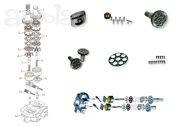 Роторная группа Rexroth A8VO55/80/107/115/140/160/172/200/250/355/500
